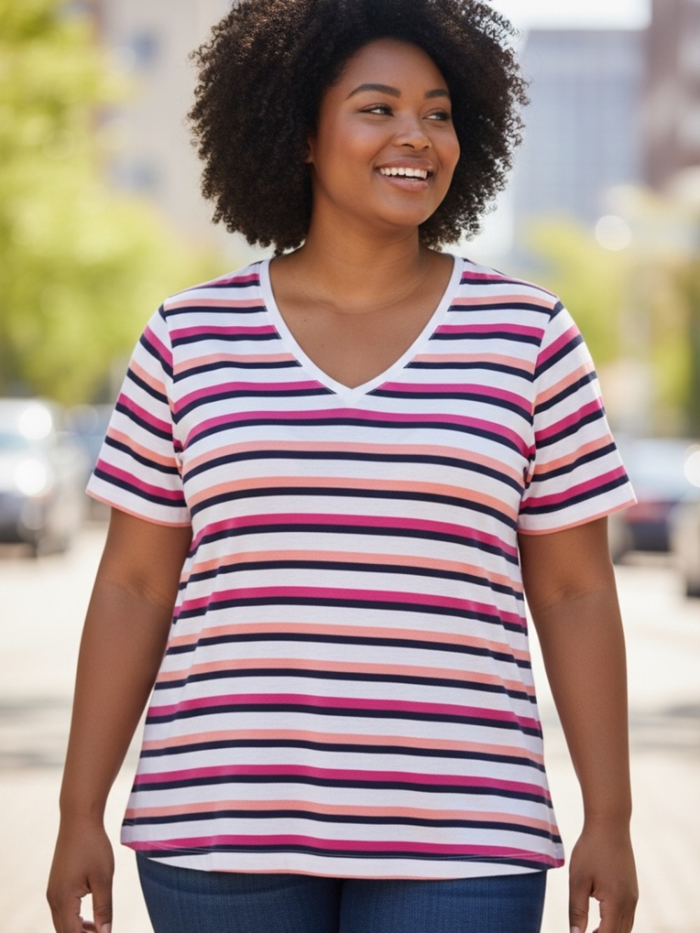 Talbots Stripe Tee shirt Size 2x